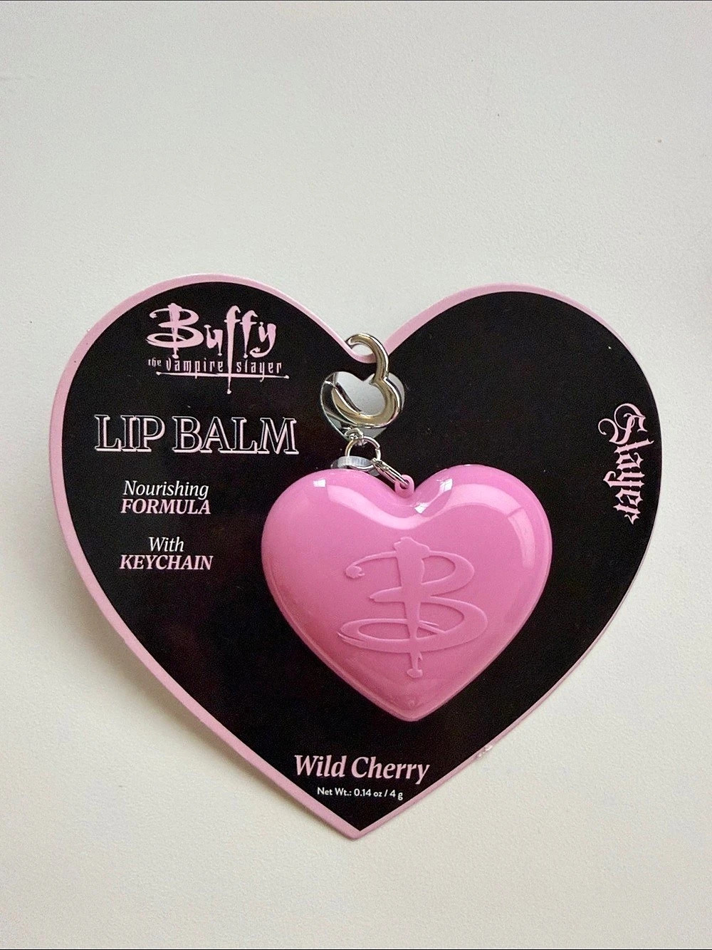 Buffy the Vampire Slayer Wild Cherry Heart Lip Balm Keychain